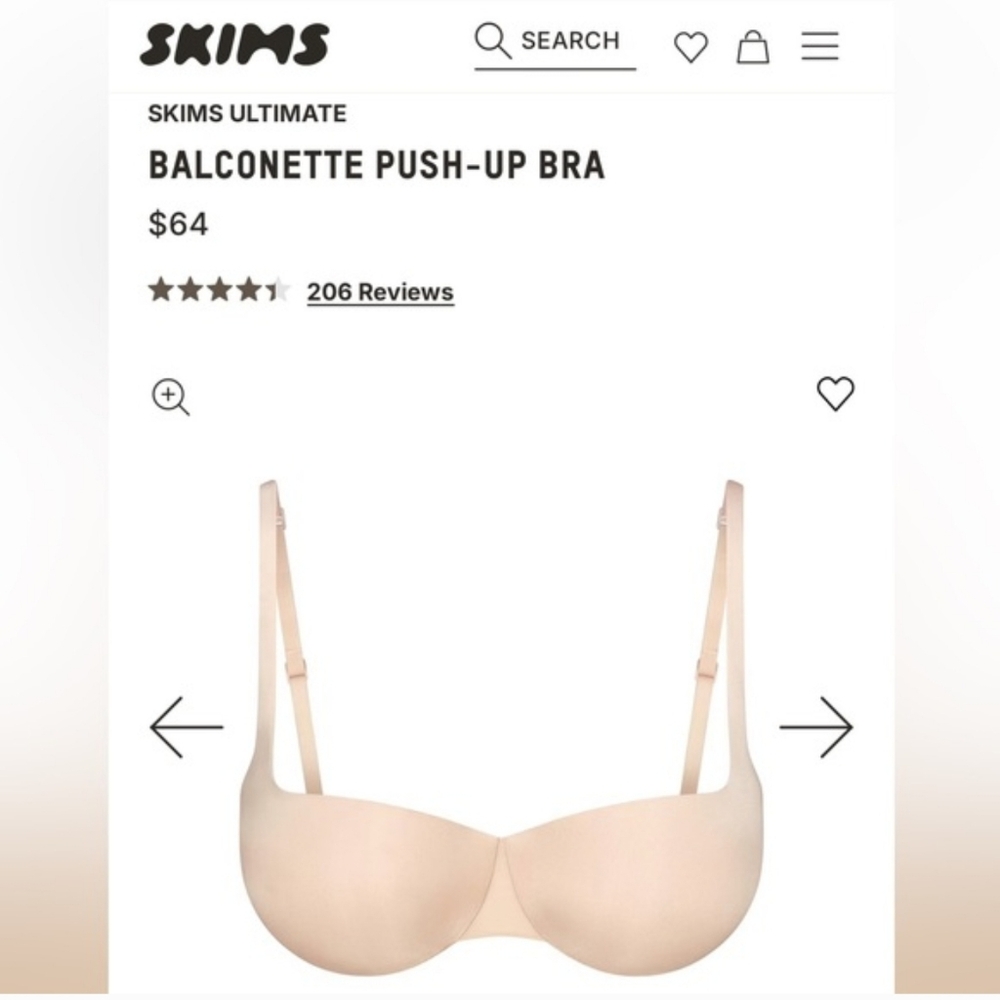 SKIMS Ultimate Balconette Bra Clay 38C